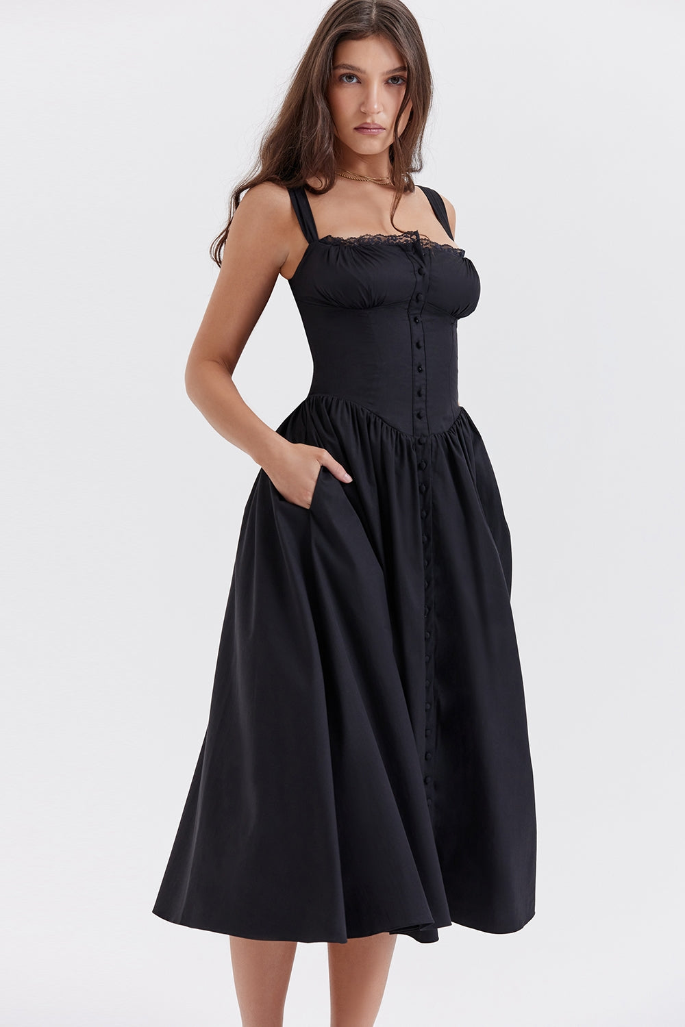 Vestido Midi Annebeth - Preto