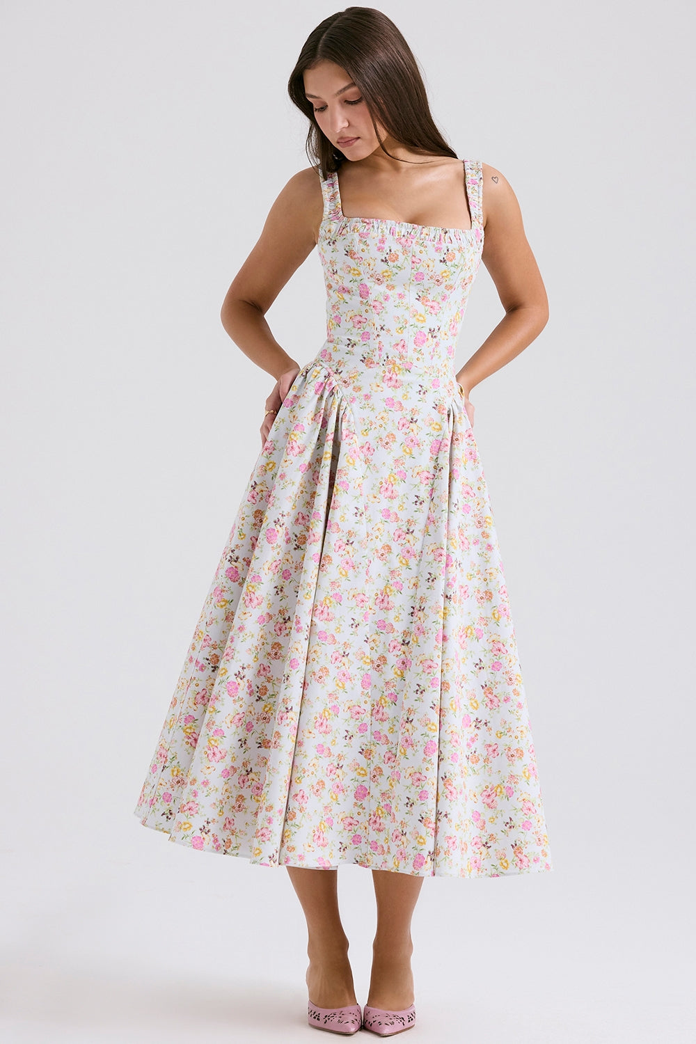 Vestido Midi Adeline - Branco