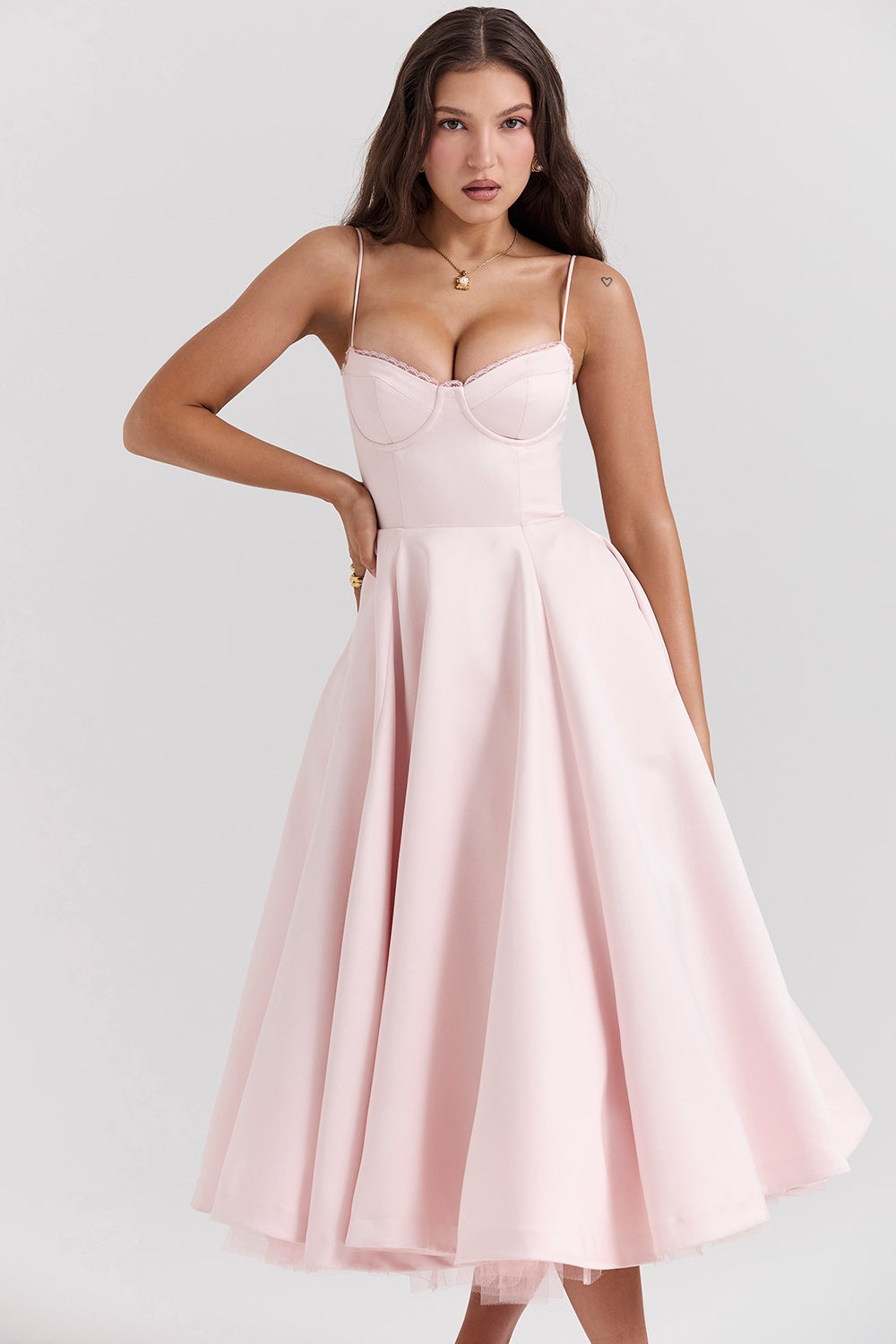 Vestido Midi Camila - Rosa