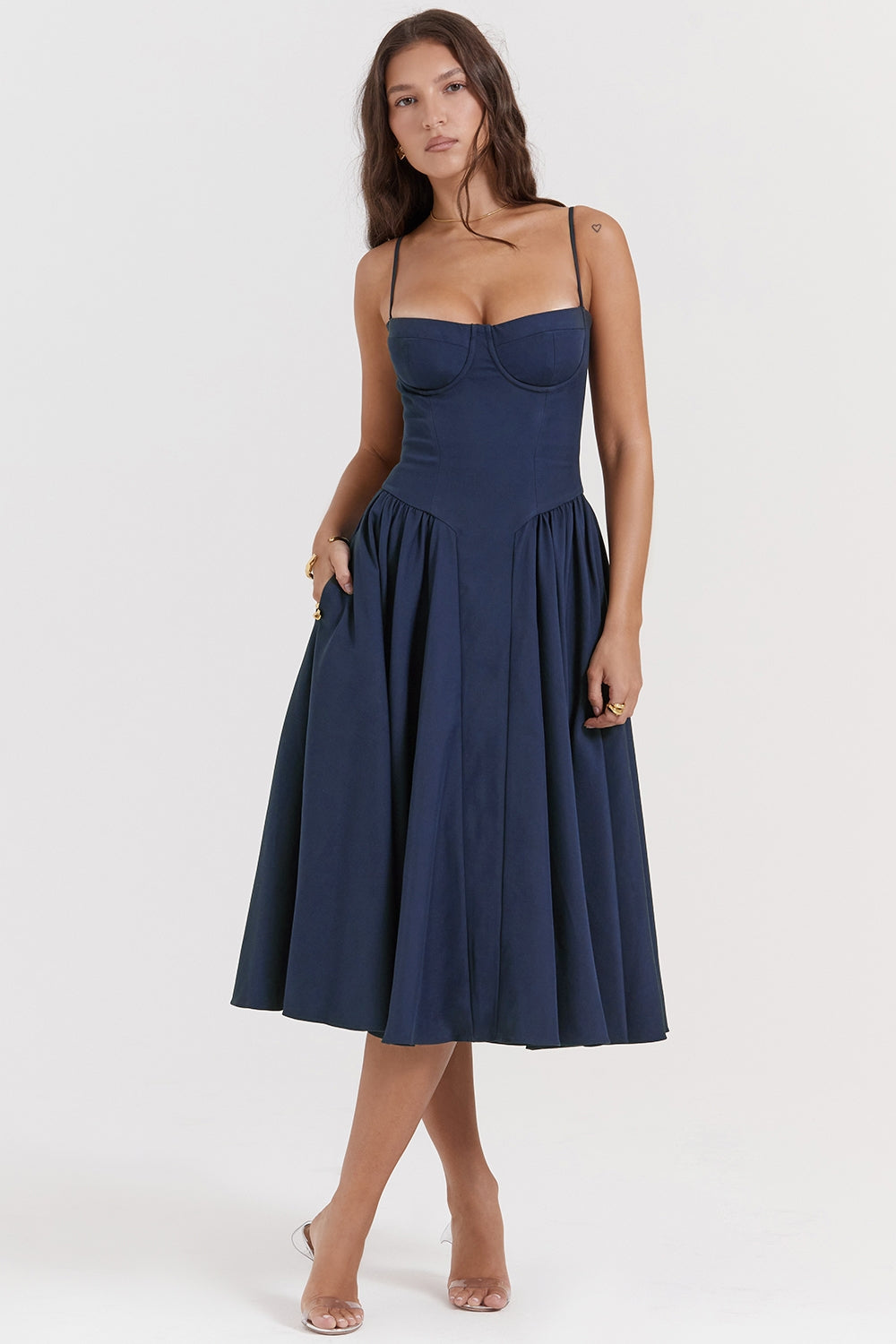 Vestido Midi Ellie - Azul